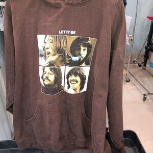 The Beatles Let it Be Men's Brown Hoodie from 2005 by Apple Corps is a size XL